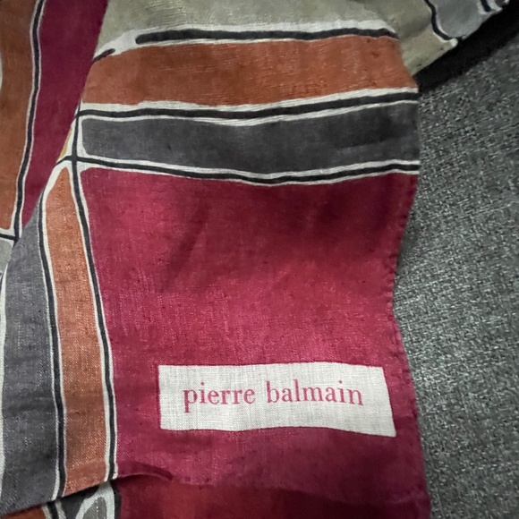 VTG PIERRE BALMAIN Scarf Cotton - French Design - Picture 2 of 4